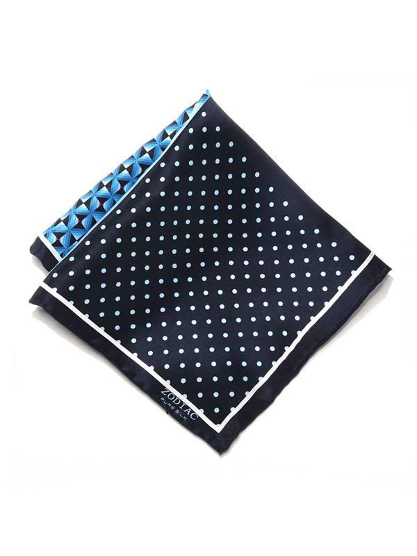 Blue/ Multi 4-in-1 Silk Pocket Square