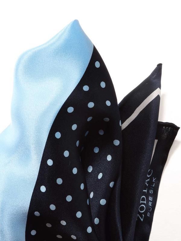Blue/ Multi 4-in-1 Silk Pocket Square
