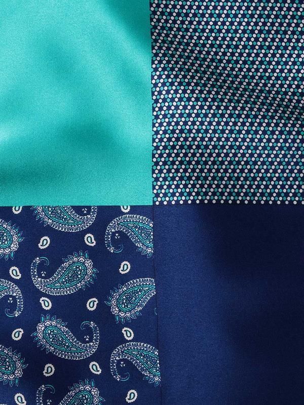 Turquoise 4-in-1 Silk Pocket Square