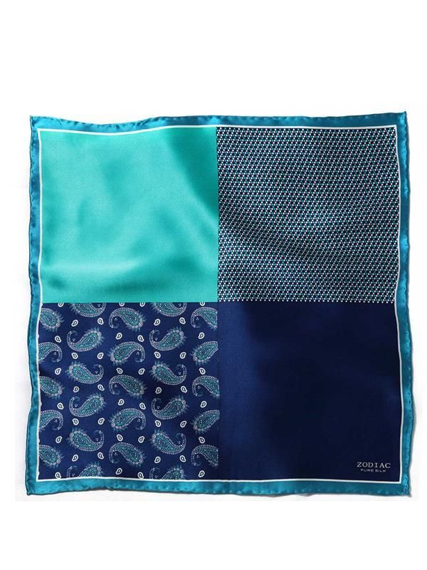 Turquoise 4-in-1 Silk Pocket Square