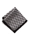 Black/ White All Over Silk Pocket Square