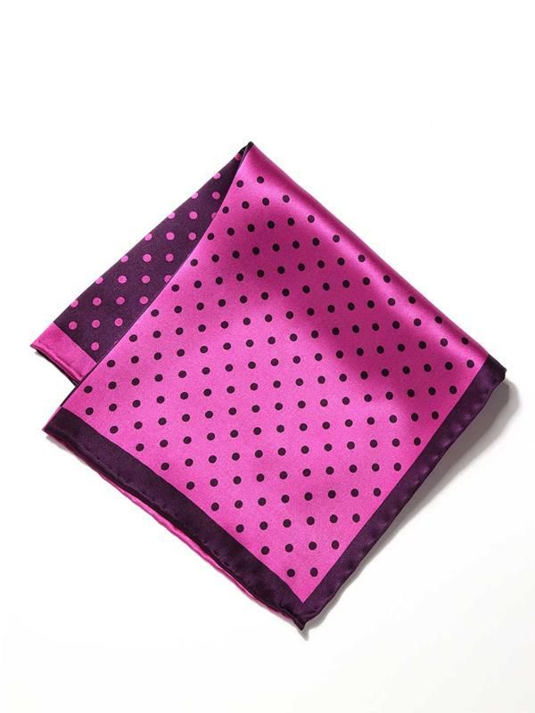 Purple/ Multi 4-in-1 Silk Pocket Square
