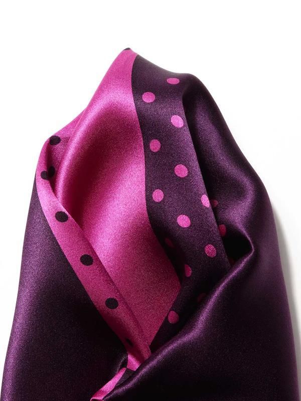 Purple/ Multi 4-in-1 Silk Pocket Square