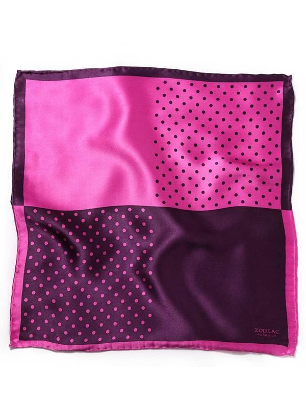 Purple/ Multi 4-in-1 Silk Pocket Square