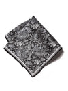 Black Paisley Silk Pocket Square