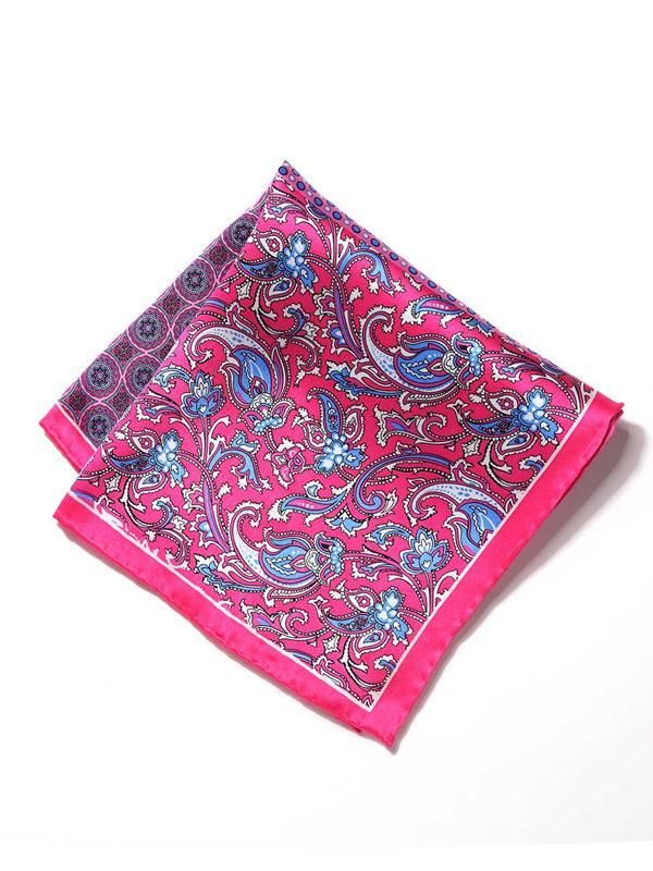Pink/ Multi 4-in-1 Silk Pocket Square