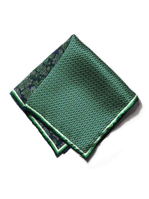 Green 4-in-1 Silk Pocket Square