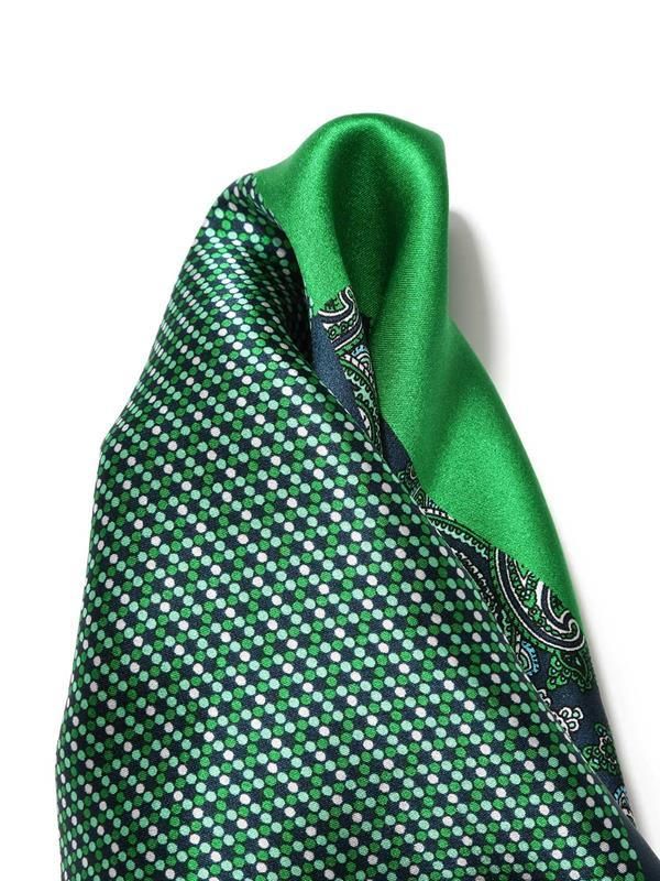 Green 4-in-1 Silk Pocket Square