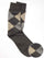 ZODIAC Steel Grey Argyle Socks