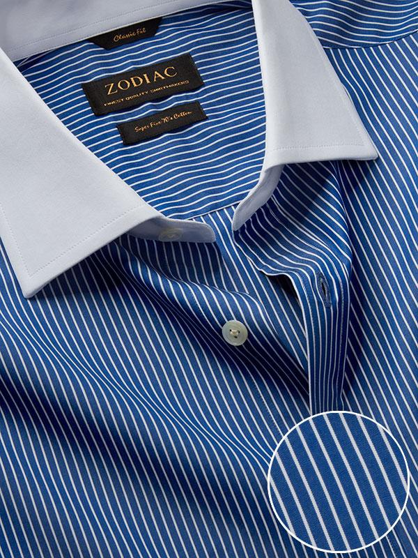 Banco Ink Stripes Full Sleeve Double Cuff Classic Fit Classic Formal Cotton Shirt
