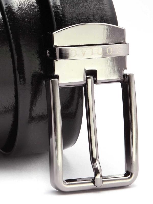Solid Black Classic Leather Belt