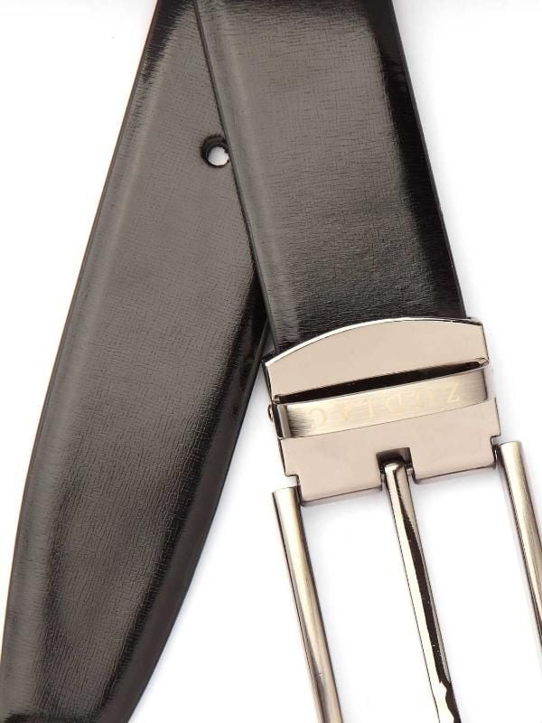 Solid Black Classic Leather Belt