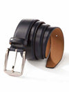 Solid Blue Classic Leather Belt
