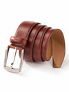 Solid Tan Classic Leather Belt