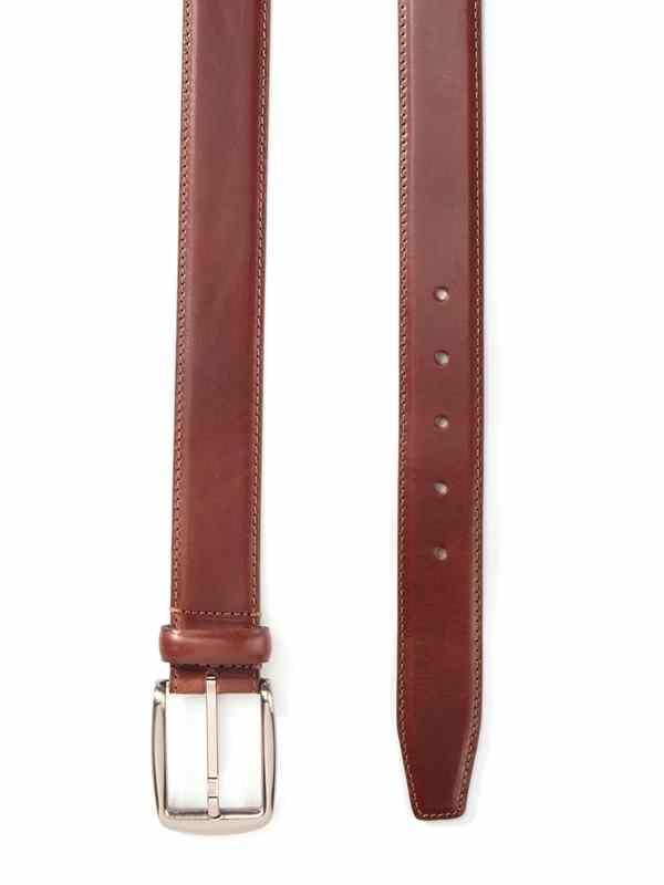 Solid Tan Classic Leather Belt