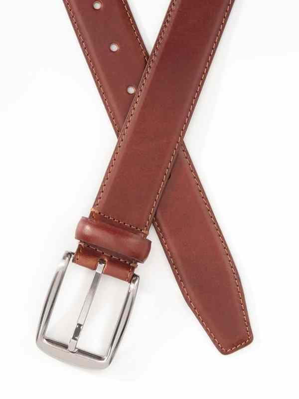 Solid Tan Classic Leather Belt