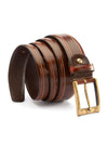 Tan/Brown Two Tone Leather Belt