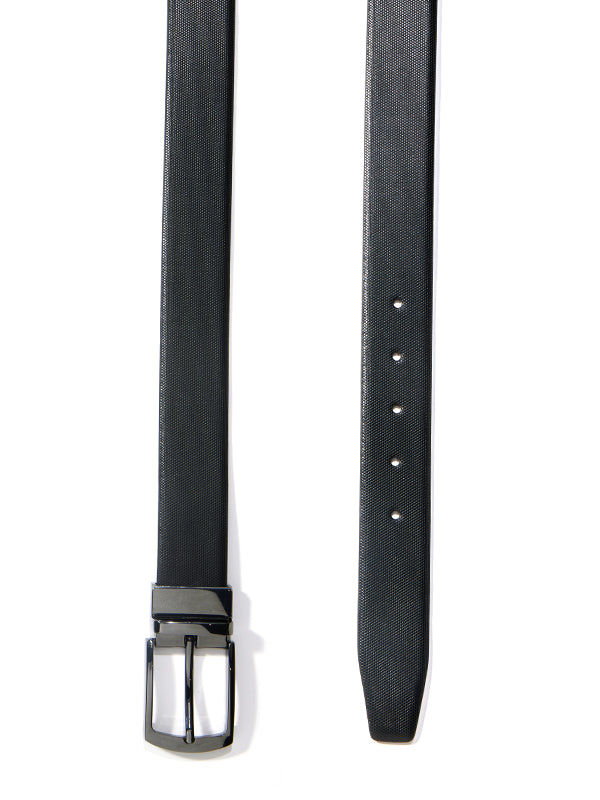 Black/ Brown Reversible Plain Leather Belt