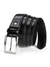 Black Plain Leather Belt