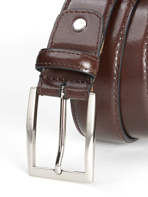 Brown Plain Leather Belt