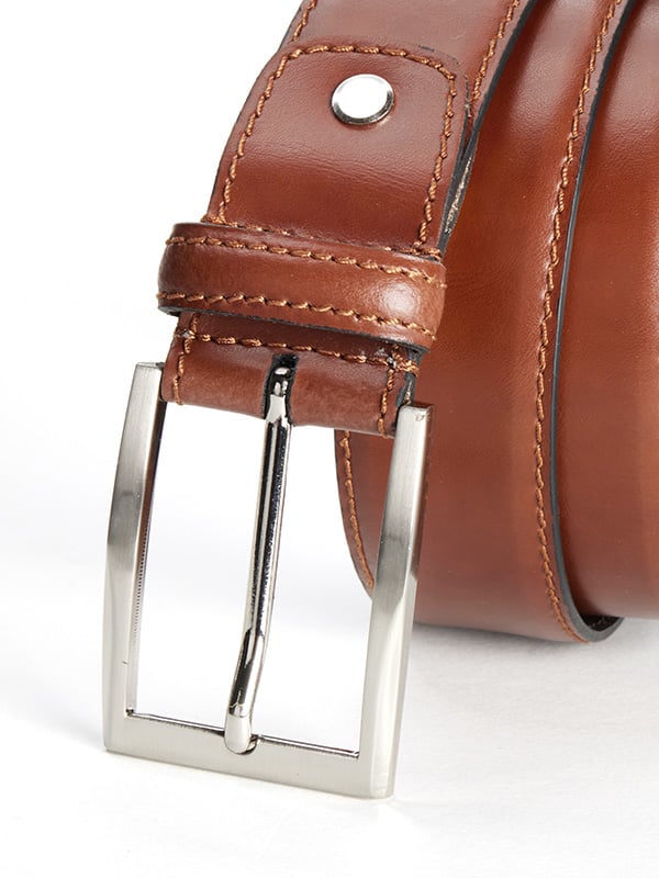 Tan Plain Leather Belt