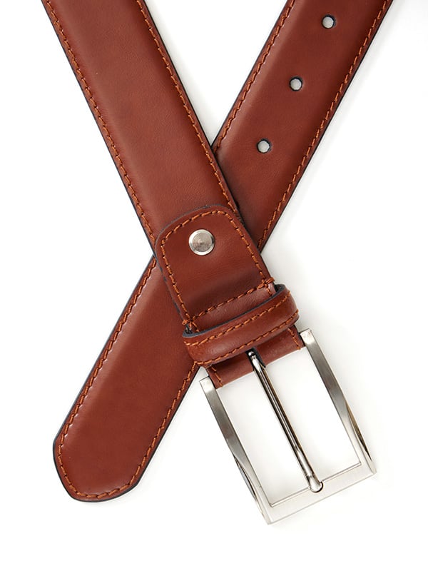 Tan Plain Leather Belt