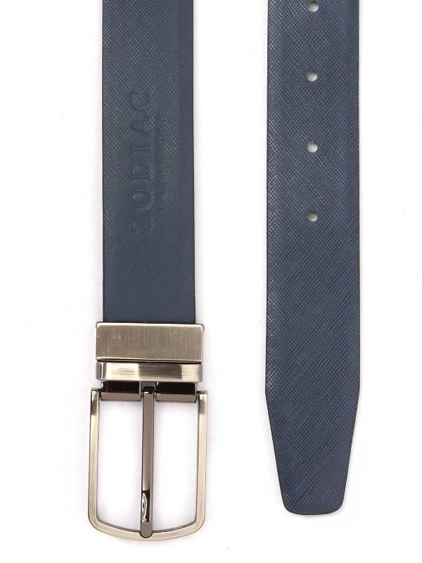 Black/ Blue Reversible Leather Belt