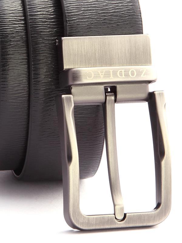 Black/ Blue Reversible Leather Belt