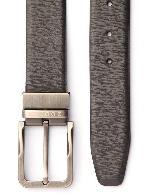 Black/ Blue Reversible Leather Belt
