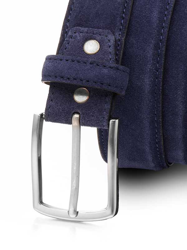 Blue Suede Plain Leather Belt