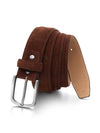 Brown Suede Plain Leather Belt