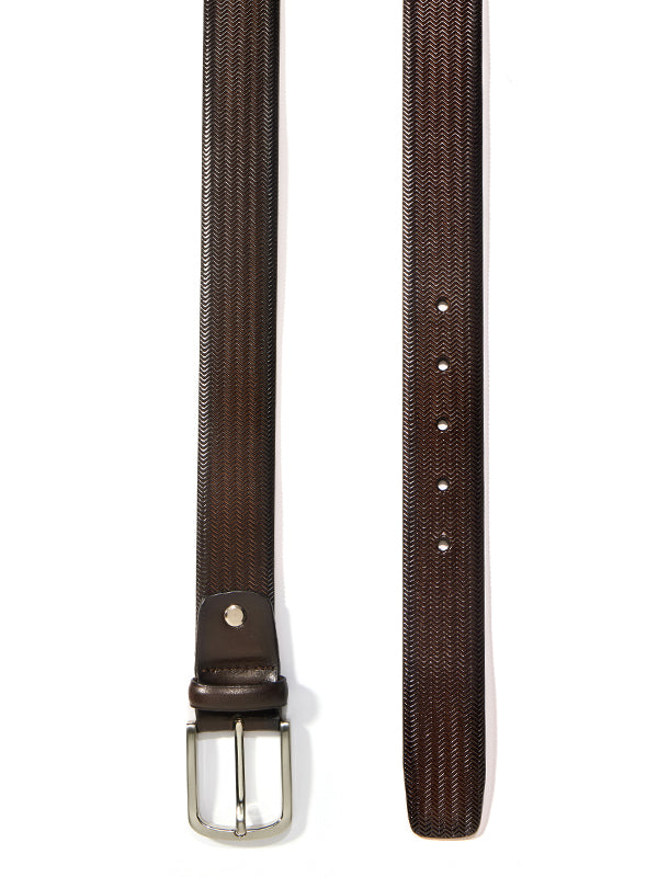 Brown Two Tone Leather Belt