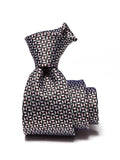 Campania Structure Black & White Silk Tie
