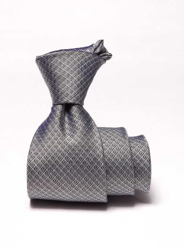 Campania Structure Black & White Silk Tie