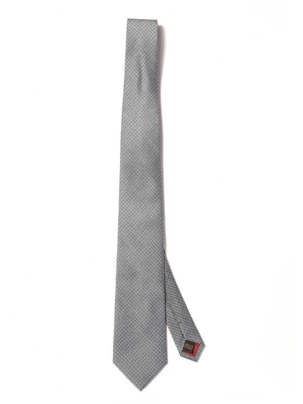 Campania Structure Black & White Silk Tie