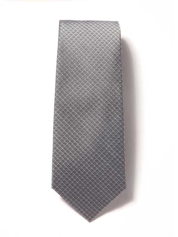 Campania Structure Black & White Silk Tie