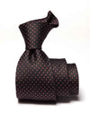 Campania Structure Dark Black Silk Tie