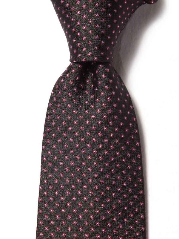 Campania Structure Dark Black Silk Tie