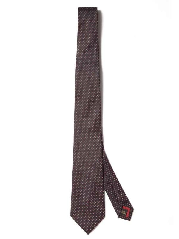 Campania Structure Dark Black Silk Tie