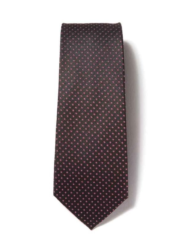 Campania Structure Dark Black Silk Tie