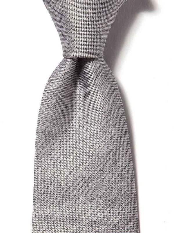Campania Structure Medium Grey Silk Tie