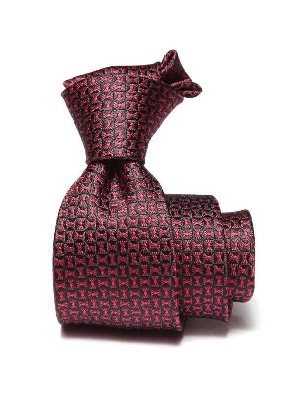 Campania Structure Dark Maroon Silk Tie