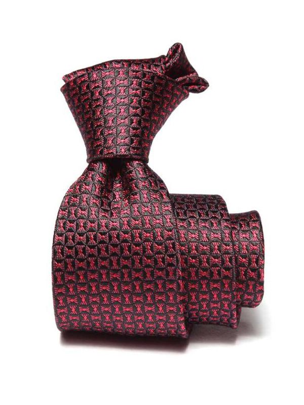 Campania Structure Dark Maroon Silk Tie
