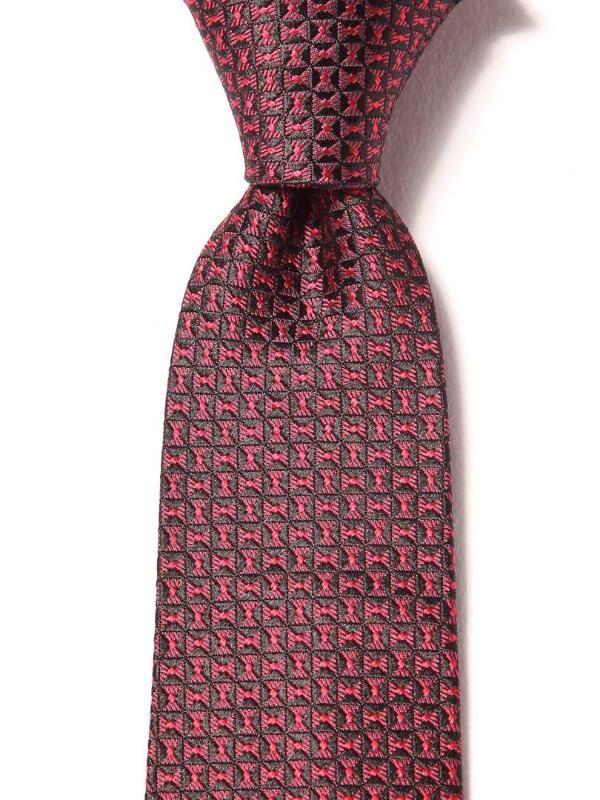 Campania Structure Dark Maroon Silk Tie