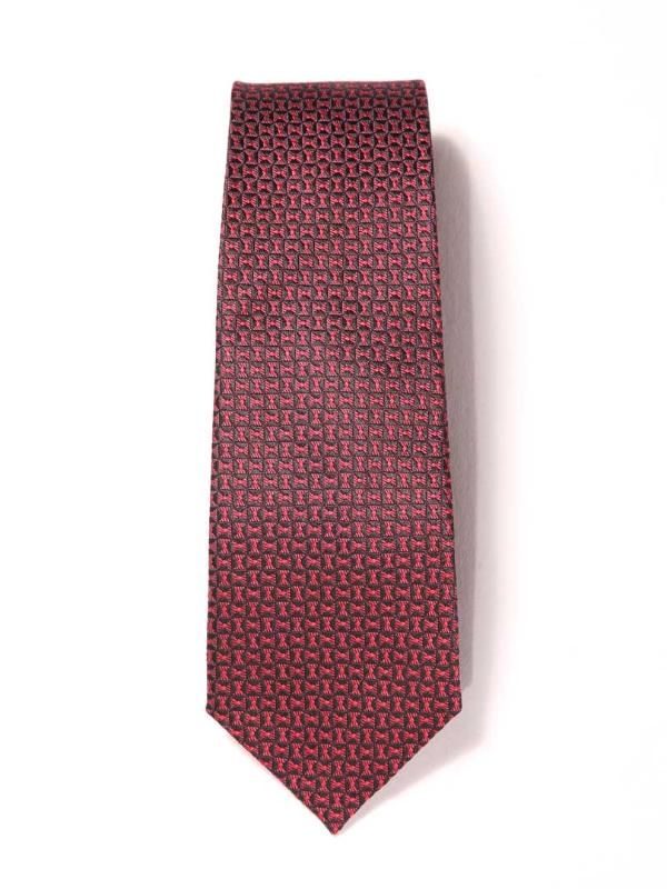 Campania Structure Dark Maroon Silk Tie