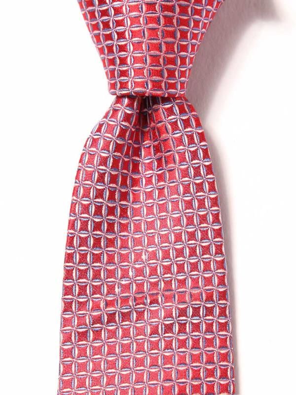 Campania Structure Medium Red Silk Tie