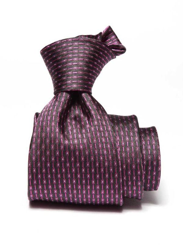 Campania Structure Dark Purple Silk Tie