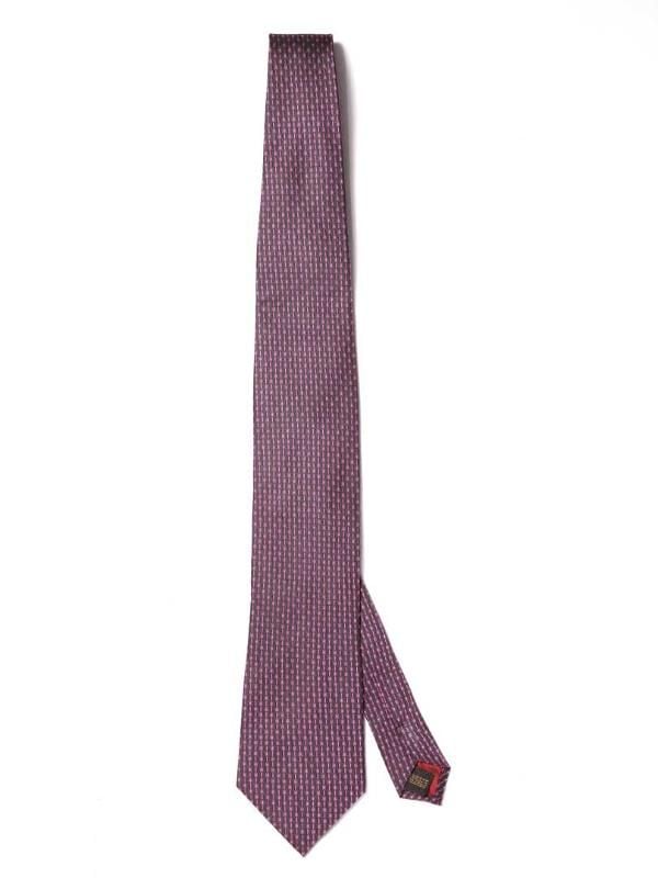 Campania Structure Dark Purple Silk Tie