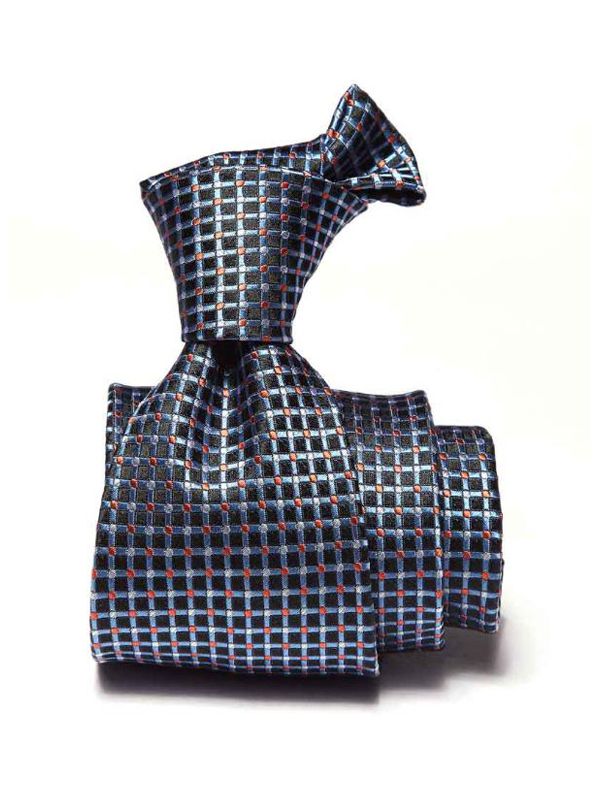 Campania Structure Dark Blue Silk Tie