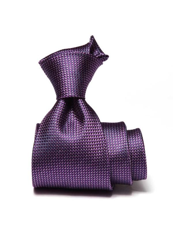 Campania Structure Dark Purple Silk Tie